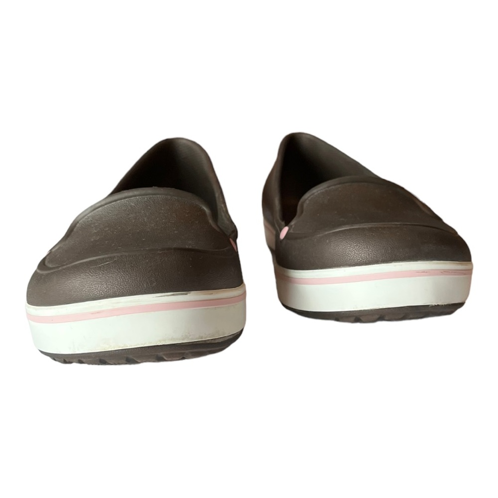 Crocs Crocband Loafer in Chocolate Brown and Millennial Pink Women’s Size 11 - Picture 5 of 9